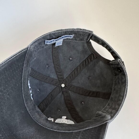 Platinum Models Port Authority Dad Hat Adjustable Strap Back Cap Gray Embroidery - Picture 7 of 9